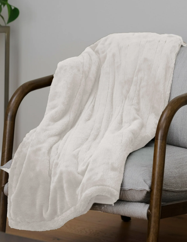 Sunbeam Faux For Heated Throw 50x60 in