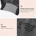 BAMBOO COOL Womens Boyshort Panties Seamless Underwear Boxer Briefs For Ladies 5 Pack (Gray, XXL)