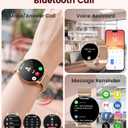 LIGE Smart Watch for Women, 1.43" AMOLED Screen Smartwatch with Answer/Make Call for iPhone/Android/Samsung, Fitness Tracker with 120+ Sport Modes, Sleep/Health Monitor, IP68 Waterproof, 2 Bands, Gold