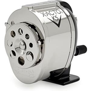 X-ACTO KS Manual Pencil Sharpener, Mountable, Metal, 1 Count - Classroom, Teacher Supplies, Adjustable for 8 Pencil Sizes