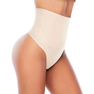 Womens Thong Shapewear Mid to High Waisted Shaper Thong WN0017 (Small, 03#c Beige#no Steel Bone)