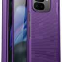 Slim Fit Designed for Google Pixel 9 Pro Fold Case with Hinge Protection & Screen Protector, Ultra-Thin Durable Shockproof Full Body Protective Phone Case for Google 9 Pro Fold, Dark Purple