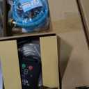 Lyromix Upgraded 10/12/14/15/16FT Trampoline with Light, Stakes, Sprinkler, Basketball Hoop and Net, Capacity for 4-6 Kids and Adults (Black)