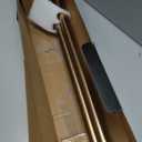 1 Inch Single Curtain Rods 72 to 144 Inches Adjustable Drapery Rods for Window width 68 to 140 Inches, Vintage Arrow Finials, Warm Gold