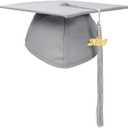 Newrara Graduation Unisex Matte Adult Graduation Cap with Tassel (Grey)