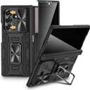 VEGO for Samsung Z Fold 7 Case with Screen Protector [Anti-Peeping][ Built-in Hinge Protection & Slide Camera Cover] Full-Body Shockproof Protective Rugged Kickstand Case for Galaxy Z Fold 7 - Black