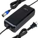 29.4V 5A Lithium Battery Charger 3-Pin XLR Connector for 24v/25.2v Li-ion Battery Pack24V Power Charger Adapter with Display Screen Fast Charging, Built-in Fan for Cooling