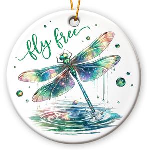4 x Dragonfly Christmas Ornaments 2025 - Dragonflies Ornaments for Christmas Tree, Dragonfly Gifts for Women, Dragonflies Decor for Family Friends Girls Kids Sisters