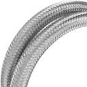 12FT 6AN 3/8 Fuel Line Hose Braided Stainless Steel w/6pcs AN6 Hose Fitting Kit