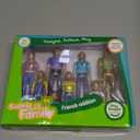 Beverly Hills Doll Collection Sweet Lil Family Friends Figures - New Addition Set of 9 Dollhouse People - Grandma, Grandpa, Mom, Dad, Sister, Brother, Toddler, Baby and Dog