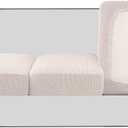 H.VERSAILTEX Super Stretch Couch Cushion Covers Sofa Cushion Slipcovers Jacquard Fabric Individual Seat Couch Slipcover Sets for Pets with Elastic Bottom(3 Packs Cushion Sofa Covers, Ivory)