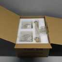 Bathroom Light Fixtures, 2-Light Brass Vanity wall Light Over Mirror with Amber Tulip Glass Shade for Bedroom Living Room (Bulb Not Included)