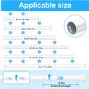2 Pack Shower Curtain Rod 31-76 Inches Adjustable Tension Curtain Rod No Drilling Spring Loaded Curtain Rods White Shower Rods For Bathroom,Window,Closet,Room Divider,7/8" Diameter