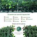 ODTORY Artificial Grass Wall Panel Backdrop,10" X 10" 12P(8.4 sqft) UV-Anti Greenery Boxwood Panels for Indoor Outdoor Green Wall Decor & Ivy Fence Covering Privacy
