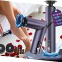 5-in-1 Professional Electric Callus Remover(Portable & Foldable), Removes 99.92% of Calluses in 3 Mins, Rechargeable Foot File Pedicure Kits with 10 & 40 Grit Pads for Soft Smooth Feet, Purple