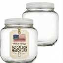 64 oz Mason Jars Wide Mouth - 1/2 Gallon Glass Jar with Lid - Large Mason Jar for Canning, Brewing, Pickling, Storage - Big Mason Jar Made in USA (2 Pack)