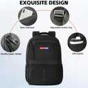 Travel Laptop Backpack, 40L Water-Resistant & Durable Business Backpack, Airline-Approved for Carry-On, Fits 17.3-inch Laptops, Suitable for School & Daily Commute