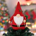 Christmas Tree Topper - Xmas Gnome Decorations Tree Topper Gnomes Christmas Ornaments Santa Dwarf Plush Ornament for Xmas Tree Decor