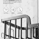 Shower Caddy Hanging Organizer: Over Shower Head Storage Shelf - Aluminum Never Rust Rack for Inside Shower Black