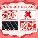 CIEOVO 24-Piece Valentine's Day Gift Basket Set: Empty Cardboard Trays with Cellophane Bags, Bows & Tags (Red pink-1)