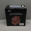 ENOKING Knife Block without Knives, Large Knife Holder- 25 Slots Acacia Wood Universal Knife Block, Butcher Block Countertop for Knife Storage Organizer