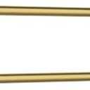 Partition Curtain Rod, U Shaped Curtain Rod with Flat Hooks, Wall Mounted Metal Privacy Partition Rods for Fitting Room Beauty Salon Spa Bedroom Hospital (Gold, 6.56ft)