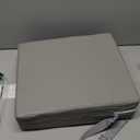 Toddler Booster Seat for Dining Table, PU Washable Double Safe Straps Non-Slip Bottom Booster Seat Dining Toddler, Portable Travel Increasing Cushion (Grey), 14.3x12.5 Inch