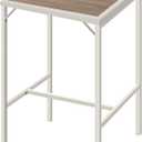 LZRS Outdoor Bar Table – 23.6" Square Heavy-Duty Steel Frame with Weather-Resistant HDPS Top, Durable Patio Bar Table for Garden, Balcony, Poolside, Woodlike