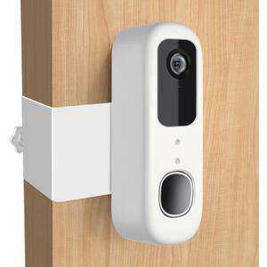 Anti-Theft Doorbell Mount Compatible with Arlo Video Doorbell 2K/HD (2nd Gen), Secure No-Drill Door Mount for Arlo Doorbell, Ideal for Use in Apartments, Rentals, and Homes