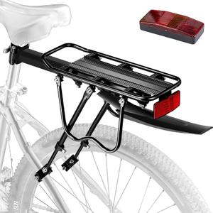Rear Bike Rack,Bike Cargo Rack w/Fender & Large Size Reflective,Quick Release Mountain Road Bicycle Rear Racks,Universal Bike Luggage Rack,Large Capacity Bike Pannier Rack,YONTUO