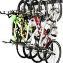 Ultrawall Stainless Steel Bike Storage Rack,6 Bike Storage Hanger Wall Mount for Home & Garage Holds Up to 300lbs, Black