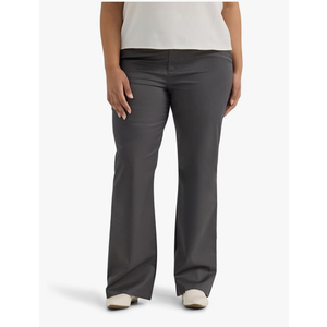 Women's Plus Size Wrinkle Free Mid Rise Bootcut Pant 2XL Grey