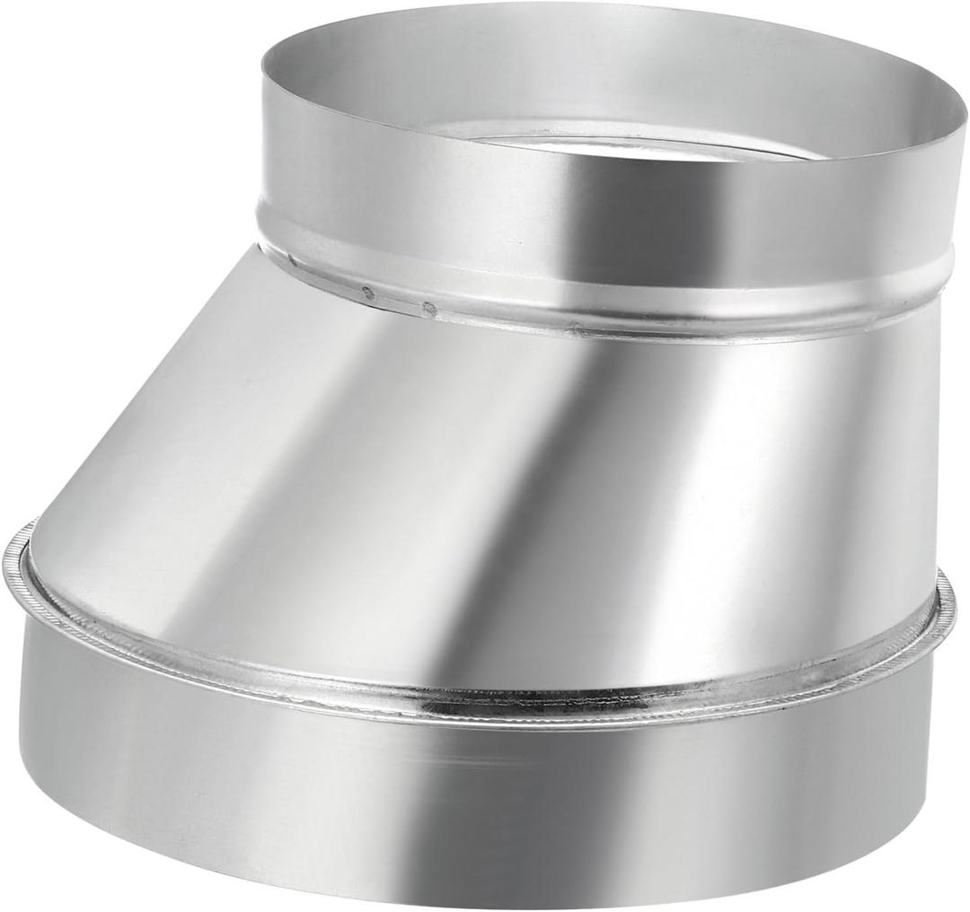 PATIKIL 8" to 6" Eccentric Duct Reducer, 1Pcs Galvanized Iron Ducting Connector Round Air Duct Adapter Pipe Fitting for Vent Inline Ventilation Bathroom Kitchen PATIKIL 8" to 6" Eccentric Duct Reducer, 1Pcs Galvanized Iron Ducting Connector Round Air Duct Adapter Pipe Fitting for Vent Inline Ventilation Bathroom Kitchen