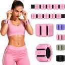 Adjustable Wrist Weights for Women Men, Leg Weights for Women 0.75lb-1lb-1.3lb Each for Walking, Yoga, Dance, Barre, Gym