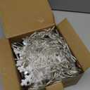 Brightown Snowflake Christmas Lights,20Ft 228 LED Icicle Lights for Outside with 24 Drops,Connectable Curtain String Light for Indoor Outdoor House Eaves Window Porch Tree Holiday Decor, Warm White