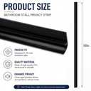 Lounsweer 4 Pack PVC Bathroom Privacy Strip, 29.5 x 0.3 x 1.4 Inch, Black
