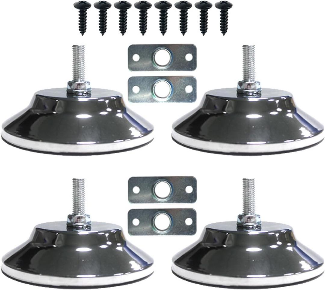 Ragyzity Pool Table Leg Levelers, Leveling Risers Adjustable Furniture Levelling Feet, 5'' Metal Game Table Leg Levelers Heavy Duty Leveling Feets for Soccer Table, Ping-Pong Table, Billiard Table