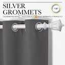 NICETOWN Grey Blackout Curtain Panels for Bedroom, Thermal Insulated Grommet Top Blackout Draperies and Drapes for Basement (2 Panels, W42 x L68-inch, Grey)