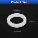 uxcell 12 Pcs Solid Silicone Flat Washer DN32 1-13/16" OD x 1-3/8" ID x 1/4" Thickness Large Washers O Ring Sealing Gaskets, Industrial Flat Silicone Spacer, White