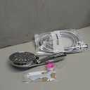 Shower Head Handheld with All Metal Showerhead Holder and Extra Long Hose 6 ft. 10 Spray Mode High Pressure Built-in Power Wash Hand Held Showerhead, Handheld Shower sprayer Premium Chrome 2.5 GPM