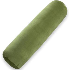 Bolster Pillow for Bed, Long Round Body Pillow for Adults with Removable Velvet Cover, Decorative Tube Roll Cylinder Pillow, 35 x 7.87 Inch, Green