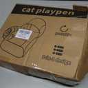 Portable Cat Playpen with Surround Tunnel, 2-Linked-Enclosed Areas, Ideal Cat Tent Outdoor or Cat Playpen for Indoor Cats Enclosed.Breathable Mesh Design for Indoor & Outdoor Use(Grey)