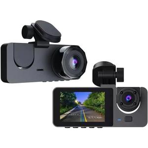 Dash Camera for Front and Inside Car Security - Dual Dash Cam 1080P Car Video Recorder with Audio, 2'' IPS Screen, Night Vision, G-Sensor, WDR