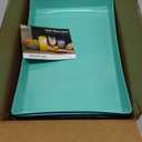 US Acrylic Coastal Plastic Serving Trays (Set of 4) 15 x 10 | Large Unbreakable Reusable Rectangular Party Platters | Serve Appetizers, Fruit, Veggies, & Desserts | BPA-Free & Made in USA