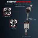 CCIYU Front- CV Axle Shaft Assembly for Hyundai for Santa Fe 2007-2009