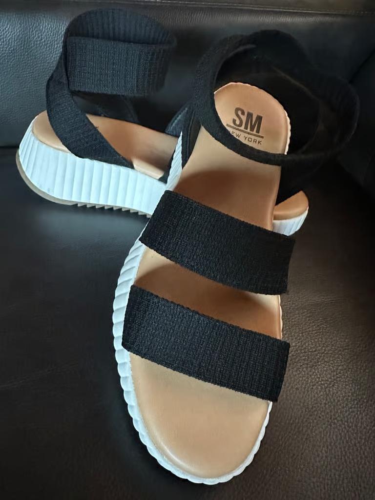 Athlefit Women's Wedge Sandals Platform Sandals Cork Elastic Strap Platform Sandals 9.5