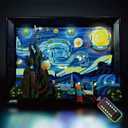 flashebrick LED Light Kit for Lego Vincent Van Gogh - Compatible with Lego 21333 The Starry Night Model (NOT Included The Model Set) - RC Version