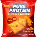 Pure Protein Cheesy Crackers, Cheddar, High Protein Snack, 10G Protein, 1.06 Oz (Pack of 12) EXP. 12/22/2026