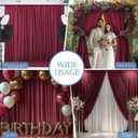 ESGOTBME 10x10ft Wrinkle Free Burgundy Backdrop Curtain for Parties Soft Fabric Drapes Wedding Curtain Backdrop for Birthday Party Decorations Background for Photography 5x10ft, 2 Panels