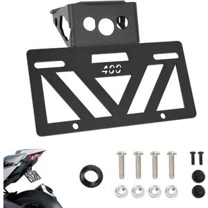 2024 Ninja 500 Fender Eliminator Ninja 400 Fender Eliminator Tail Tidy License Plate Bracket Mount Fit With OEM & Aftermarket Turn Signal Z400 2018 2019 2020 2021 2022 2023 2024 2025 Z500 2024
